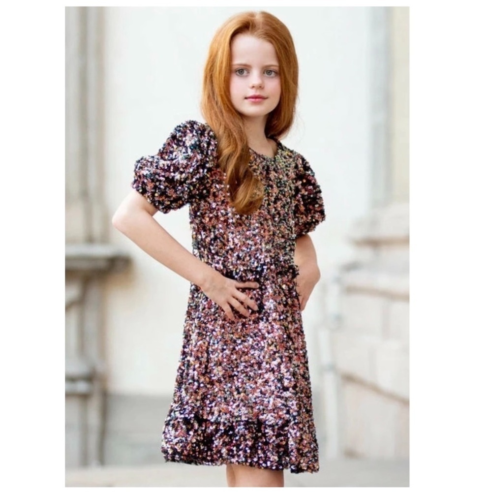 Joyfolie | Festive Special Occasion Sequin Opal Dress Multicolor | 3
